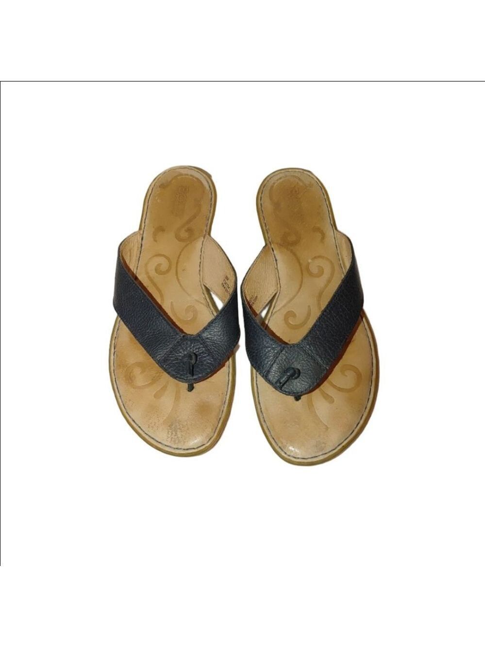 Born Bora Flip Flop Leather Sandals Size 9M